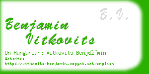 benjamin vitkovits business card